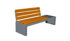 Banc Vitoria bois/acier