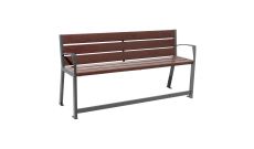 Banc Menton senior 180cm plastique recyclé 6 lames